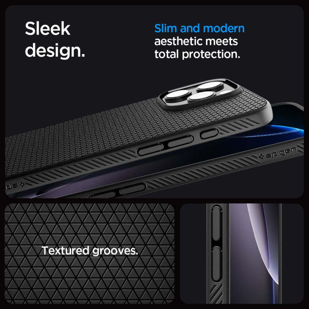 Spigen Liquid Air iPhone 16 Pro Matte Black - phone case - alternate view 9 | Mobilrise