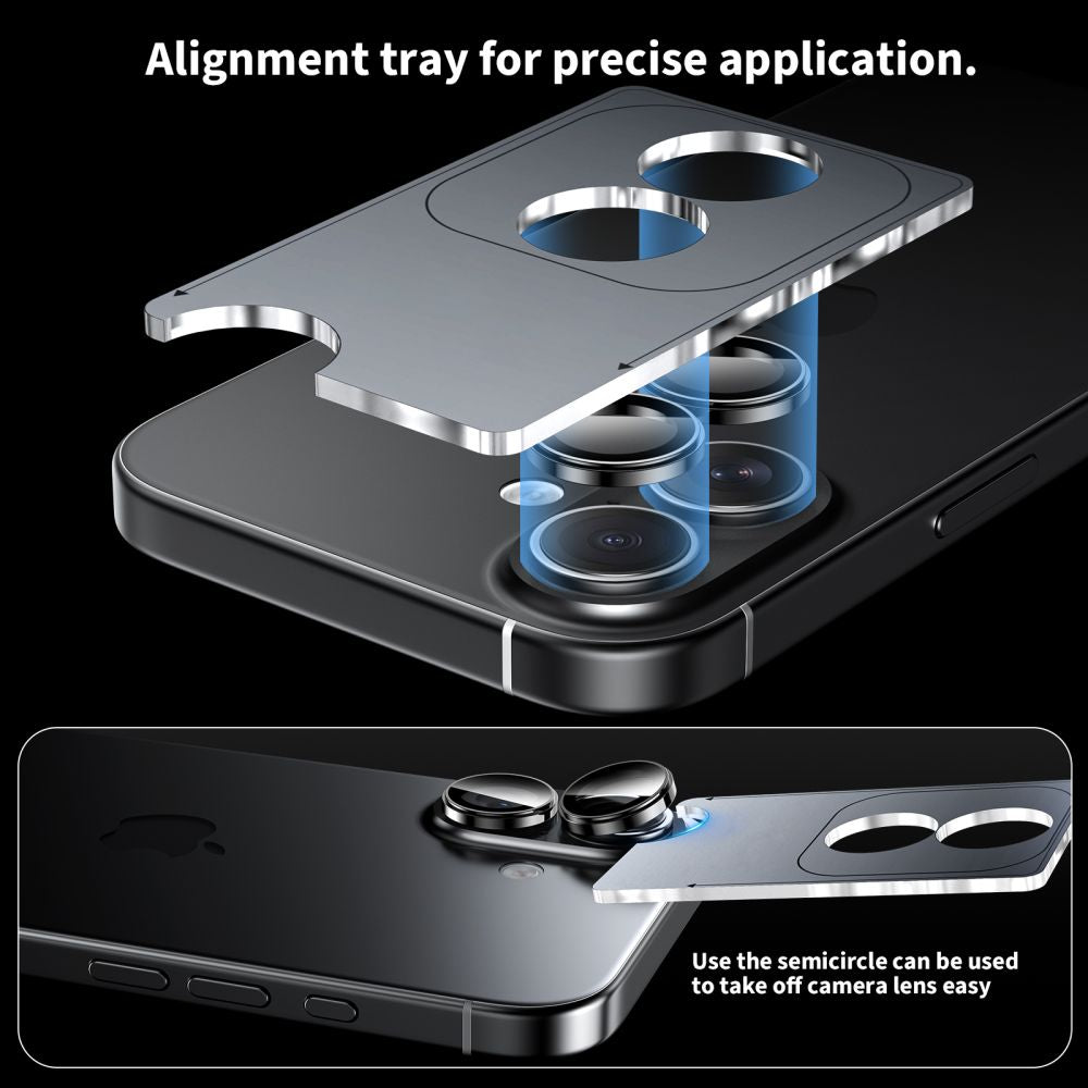 Tech-Protect Camring Fit+ iPhone 16 / 16 Plus / 17 Clear - camera lens protector - alternate view 6 | Mobilrise