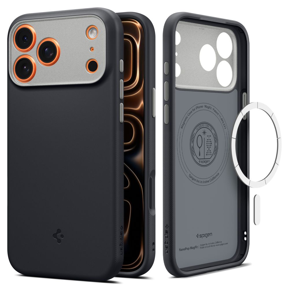 Spigen Nano Pop Mag Magsafe iPhone 17 Pro Max Sésame Noir