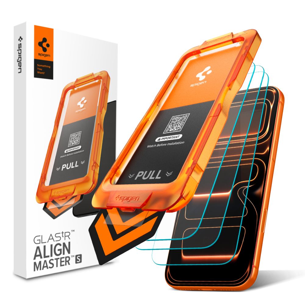 Spigen Glas.tR AlignMaster Slim 3er-Pack für iPhone 17 Pro – Clear