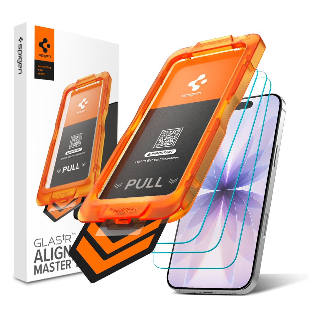Spigen Glas.tR AlignMaster Slim 3er-Pack für iPhone 17 – Clear