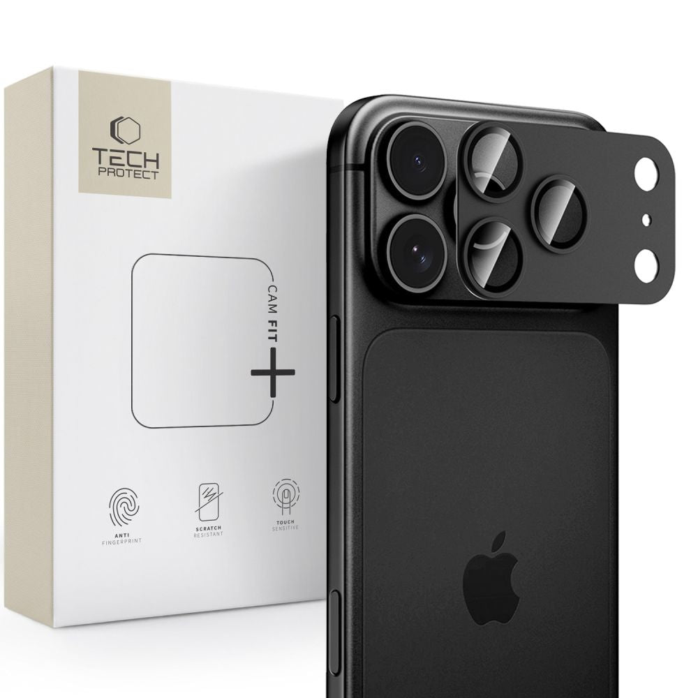 Tech-Protect Camfull Fit+ iPhone 18 Pro Black - camera lens protector | Mobilrise