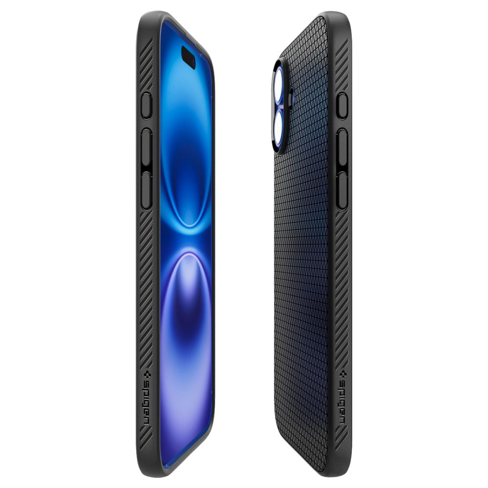 Spigen Liquid Air iPhone 16 Matte Black - phone case - alternate view 7 | Mobilrise