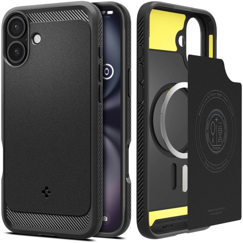 Spigen Rugged Armor Mag Magsafe Iphone 16 Matte Black