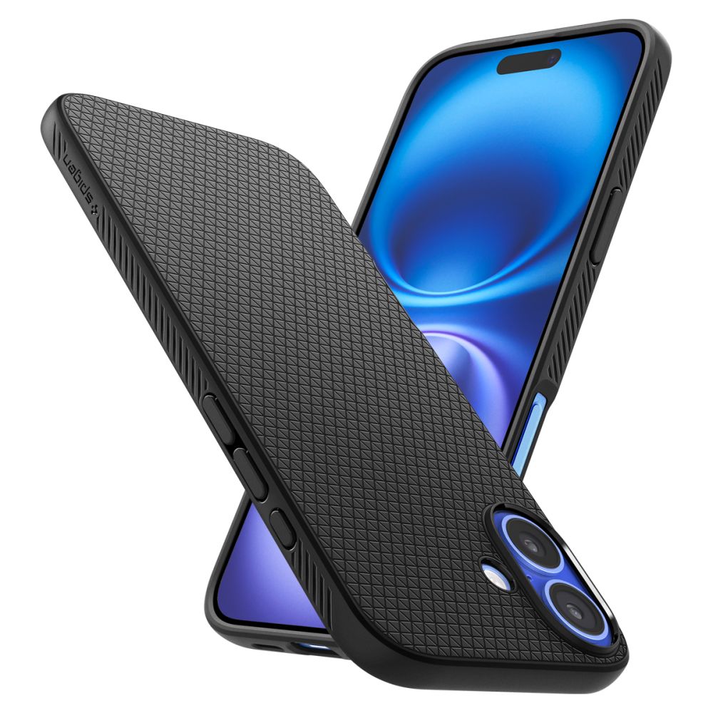 Spigen Liquid Air iPhone 16 Matte Black - phone case - alternate view 9 | Mobilrise