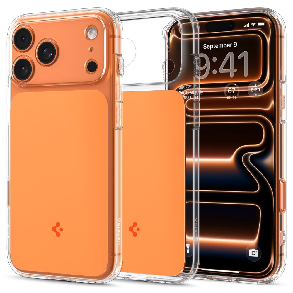 Spigen Ultra Hybrid 'T' Mag Magsafe iPhone 17 Pro Max Orange Brillant