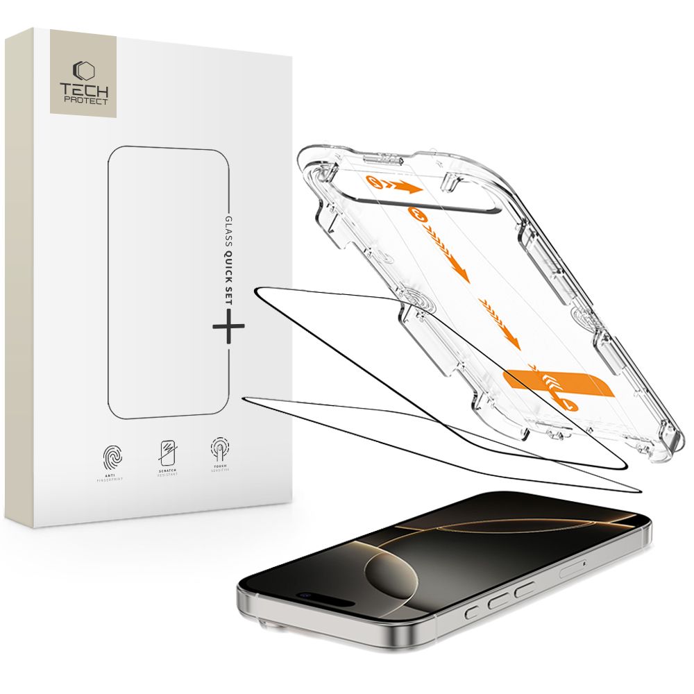 Tech-Protect Quick Set Spy+ 2-Pack Iphone 16 Pro Black