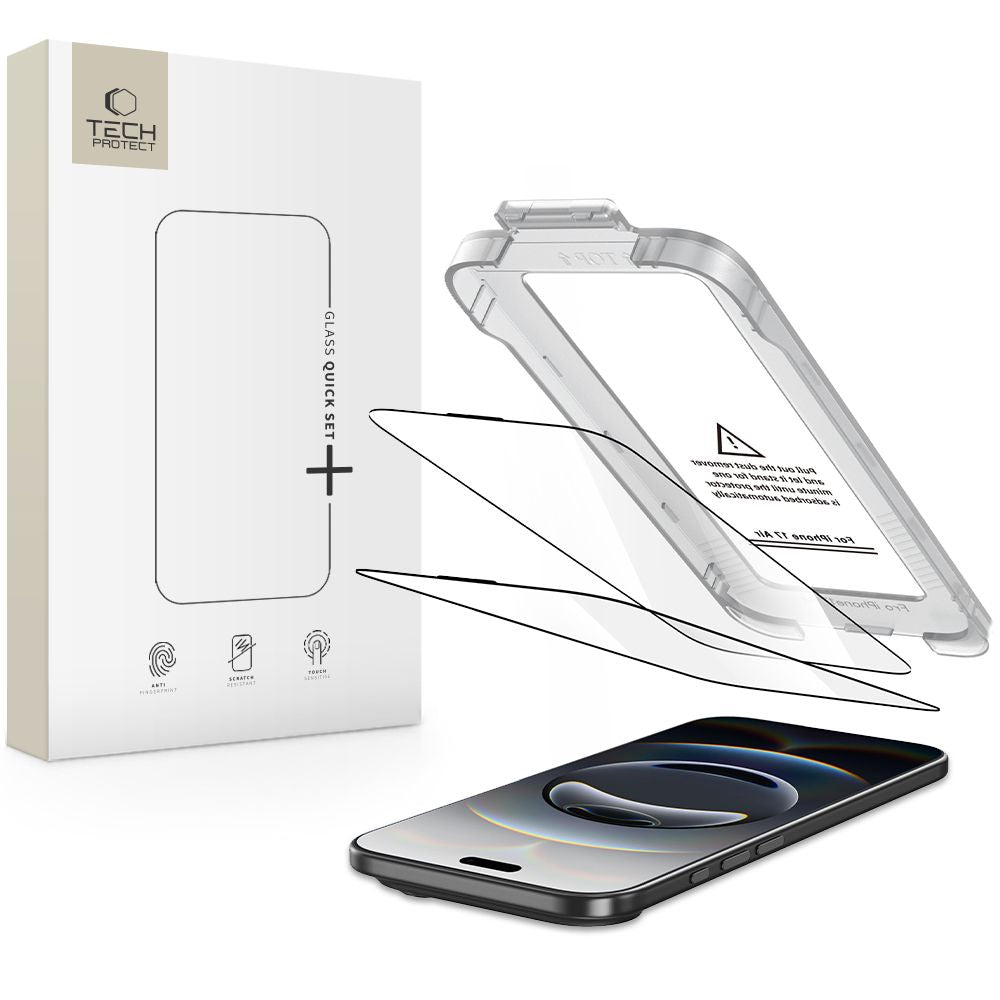 Tech-Protect Quick Set+ 2er-Pack für iPhone Air – Schwarz