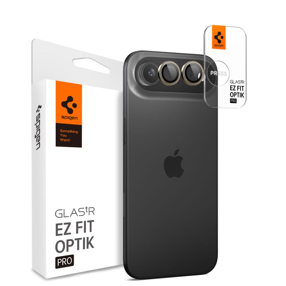 Spigen Glas.tR EZ Fit Optik Pro Panzerglas-Kameraschutz 2er-Pack für iPhone Air – Gold