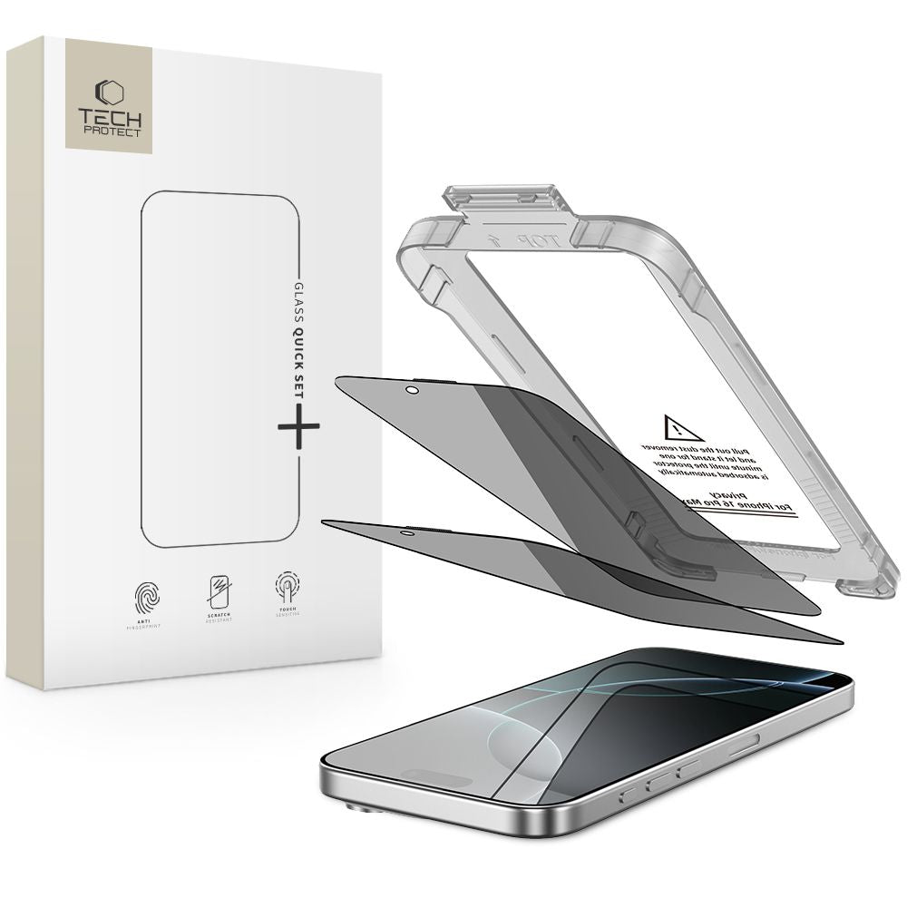 Tech-Protect Quick Set Spy+ 2-Pack Iphone 16 Pro Privacy