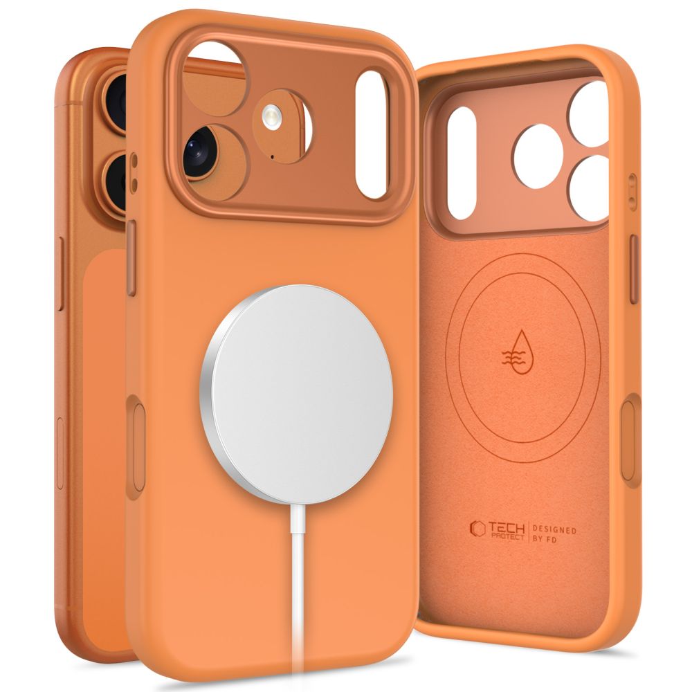 Tech-Protect Uniq MagSafe per iPhone 17 Pro Max - Arancione Cosmico