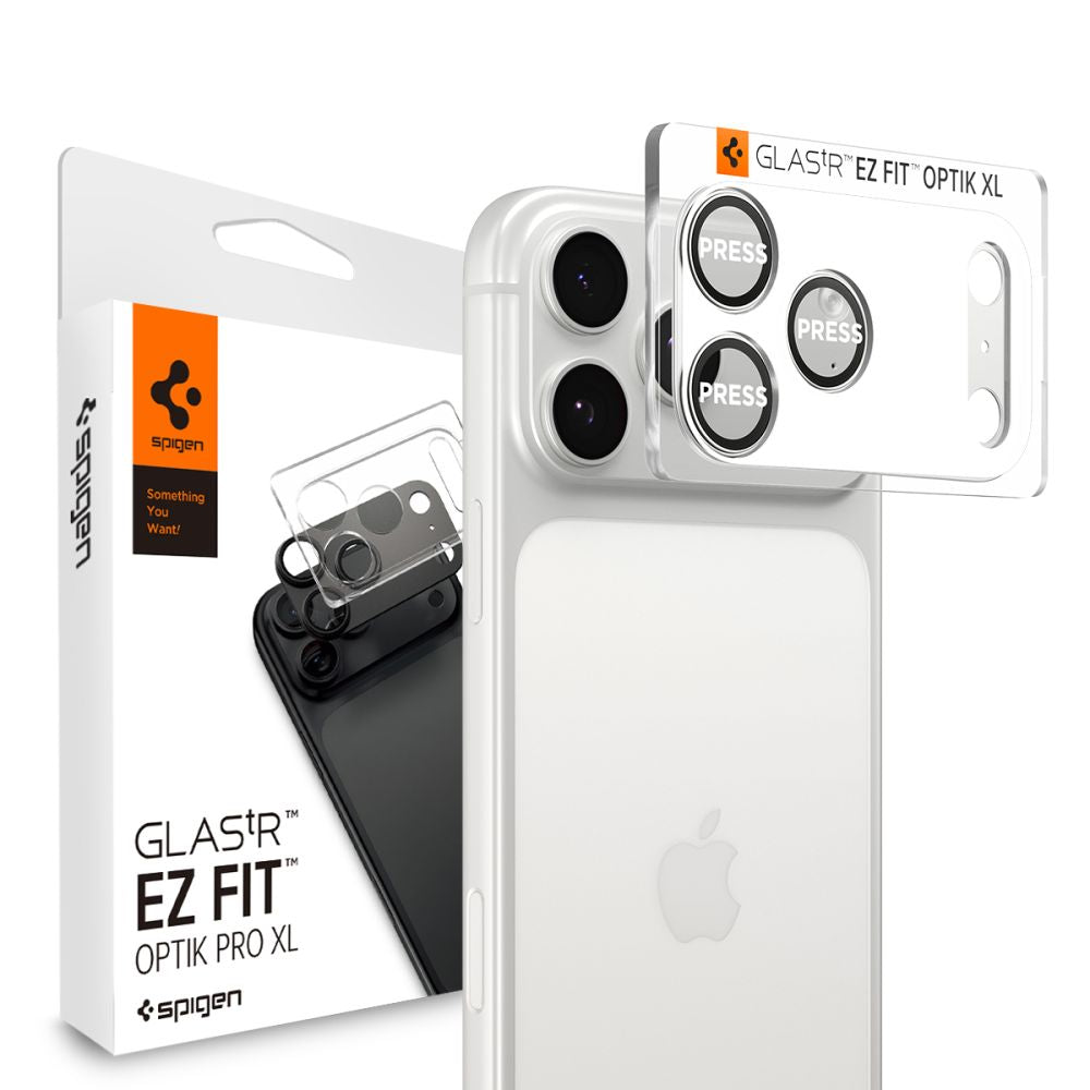 Spigen Optik Pro XL "EZ Fit" Camera Protector Iphone 17 Pro Silver