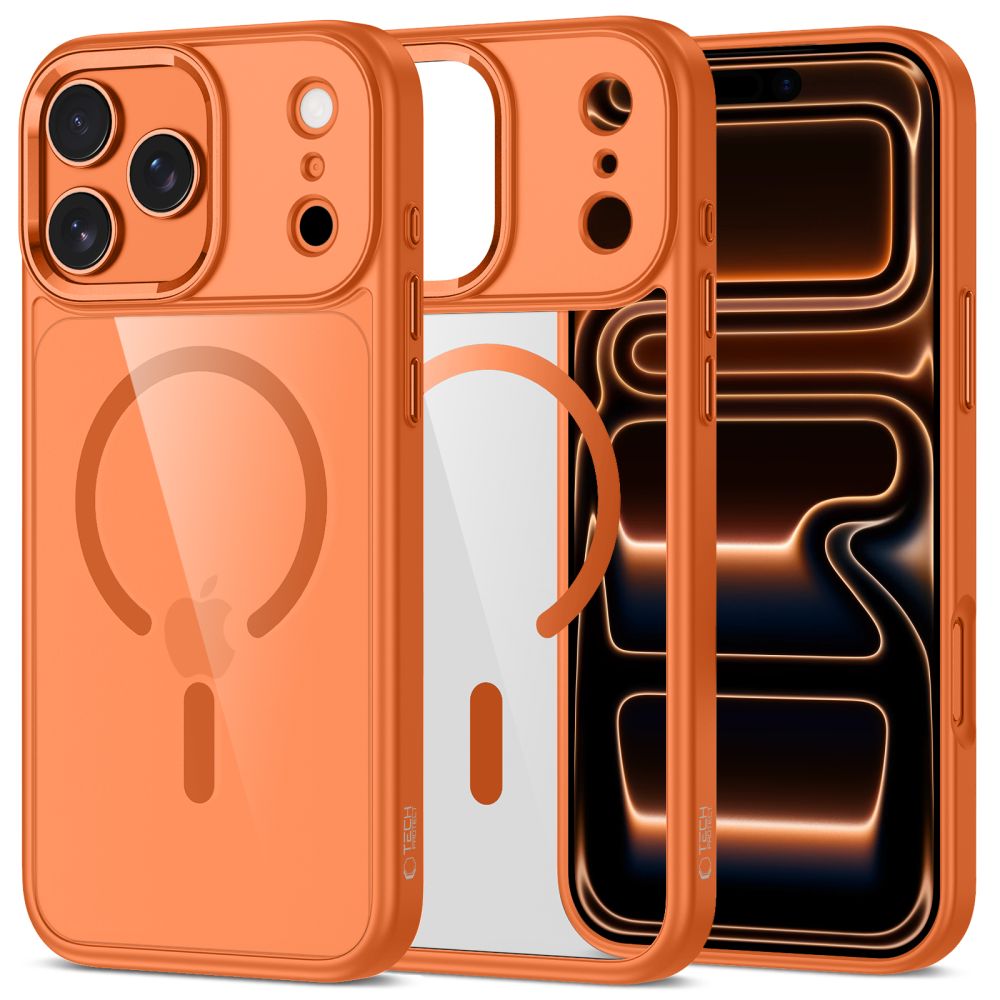Tech-Protect MagMat MagSafe für iPhone 17 Pro – Cosmic Orange/Clear