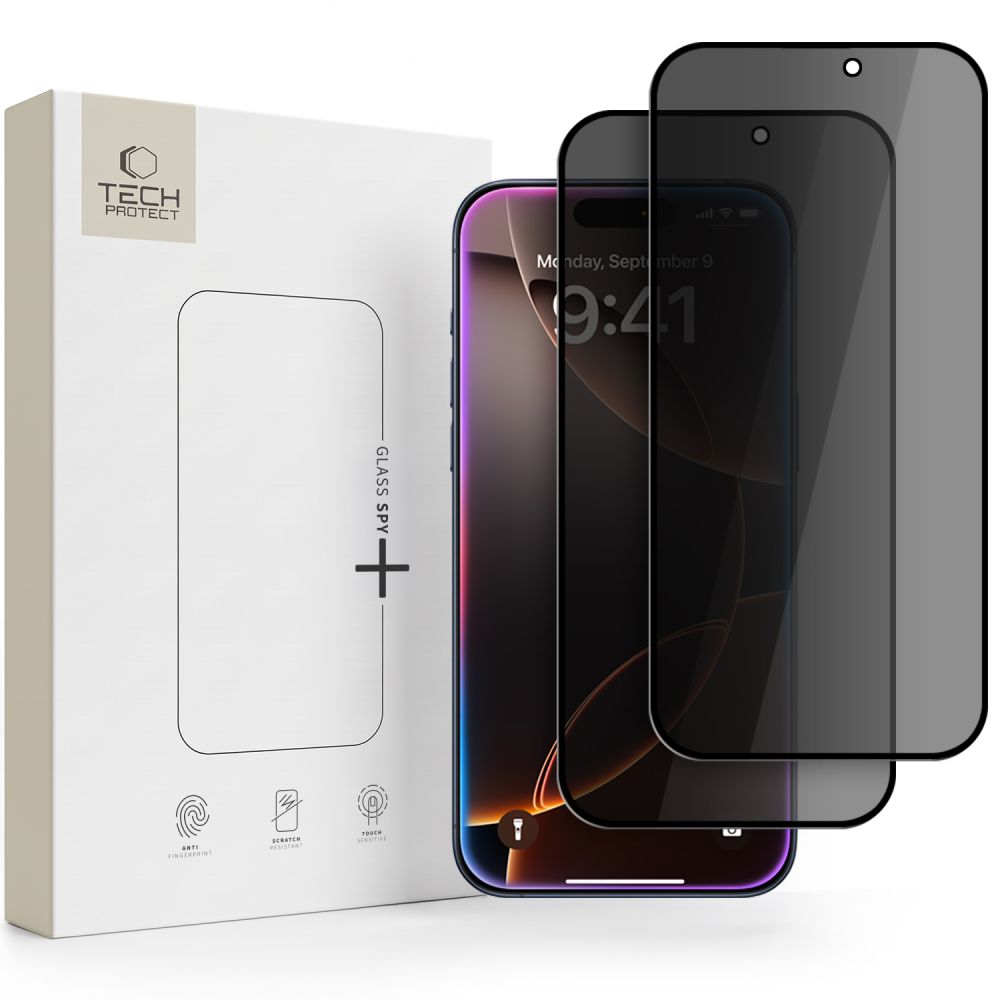 Tech-Protect Glass Spy+ 2-Pack iPhone 17 Pro Max / 18 Pro Max Privacy | Mobilrise