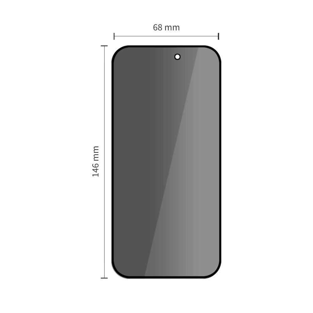 Tech-Protect Quick Set Spy+ 2-Pack iPhone 16 Pro / 17 / 17 Pro Privacy - tempered glass screen protector - alternate view 3 | Mobilrise