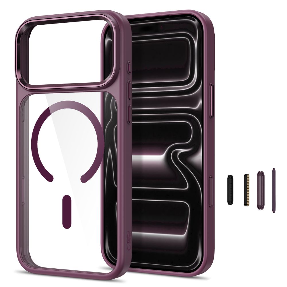 Tech-Protect Magmat Magsafe Cc iPhone 17 Pro Max / 18 Pro Max Dark Cherry/Clear - phone case - alternate view 3 | Mobilrise