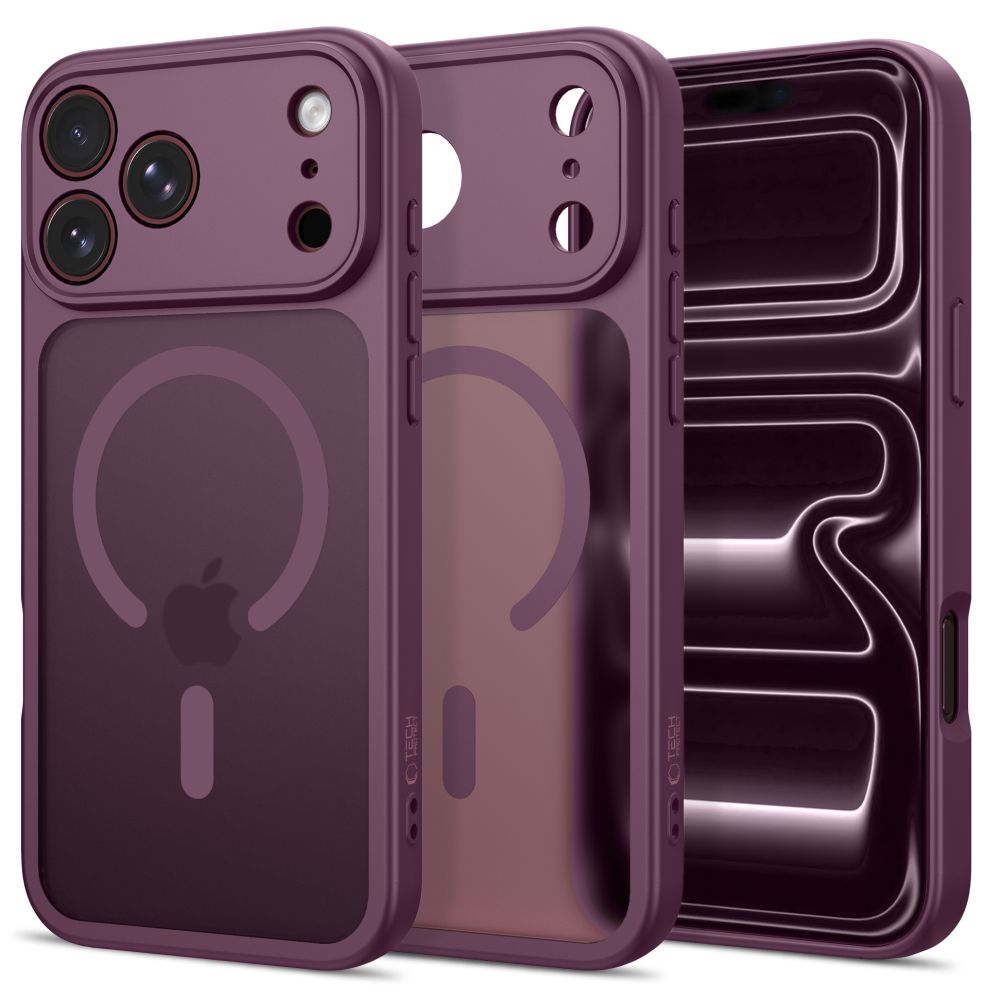 Tech-Protect Basicmag Magsafe iPhone 17 Pro Max / 18 Pro Max Matte Dark Cherry - phone case | Mobilrise