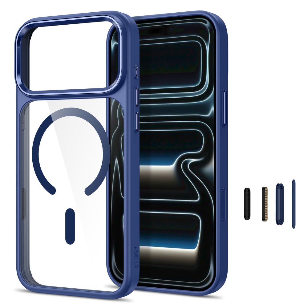Tech-Protect Magmat Magsafe Cc iPhone 17 Pro / 18 Pro Deep Blue/Clear - phone case - alternate view 3 | Mobilrise