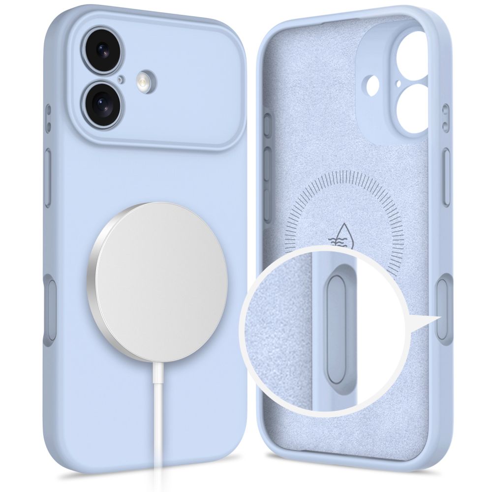 Tech-Protect Silicone Magsafe iPhone 17 Mist Blue - phone case - alternate view 2 | Mobilrise