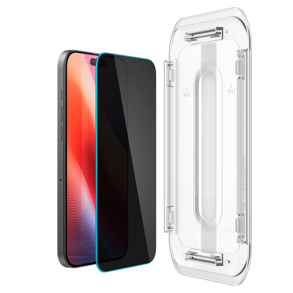 Spigen Glas.Tr 2-Pack iPhone iPhone 16 Pro Max / 17 Pro Max Privacy - tempered glass screen protector - alternate view 2 | Mobilrise