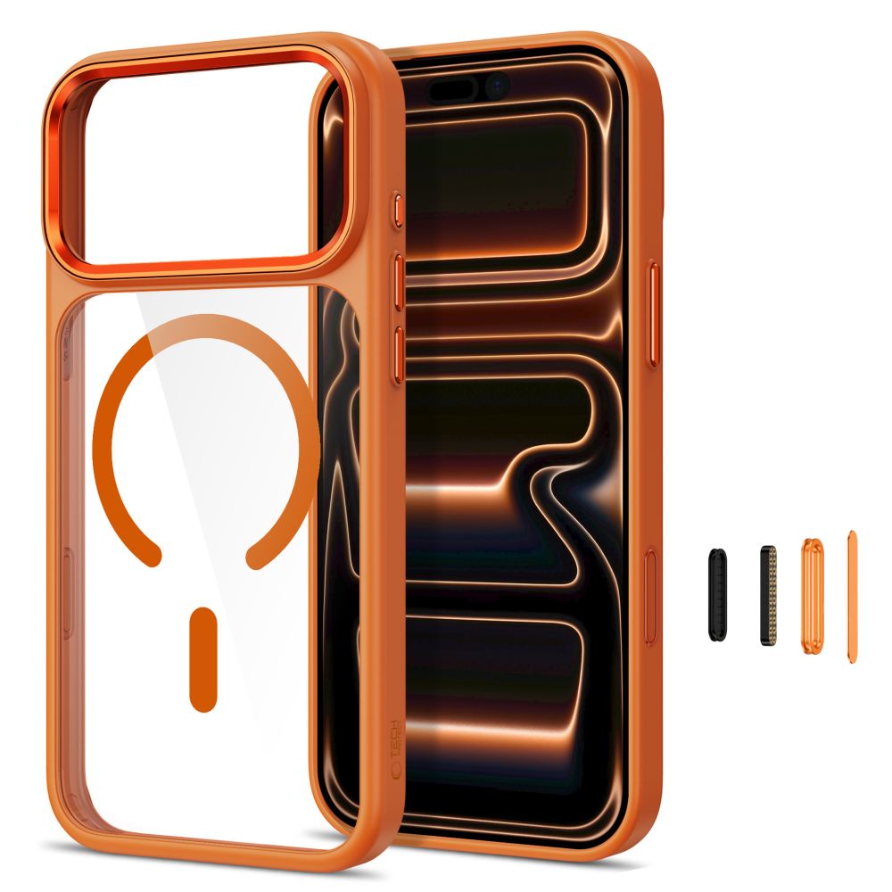 Tech-Protect Magmat Magsafe Cc iPhone 17 Pro Max / 18 Pro Max Cosmic Orange/Clear - phone case - alternate view 3 | Mobilrise