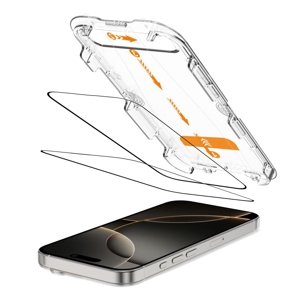 Tech-Protect Quick Set Spy+ 2-Pack iPhone 16 Pro Black - tempered glass screen protector - alternate view 2 | Mobilrise