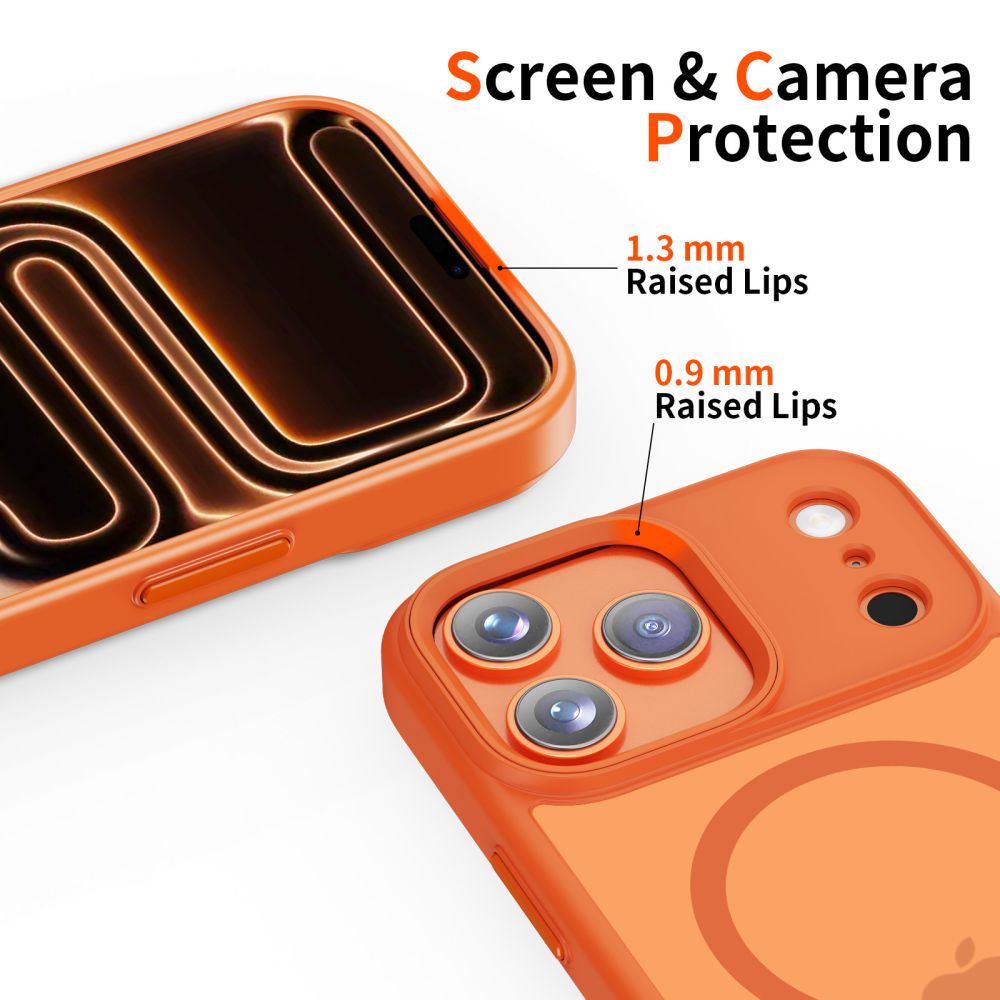 Tech-Protect Magmat Magsafe iPhone 17 Pro Max / 18 Pro Max Matte Cosmic Orange - phone case - alternate view 3 | Mobilrise