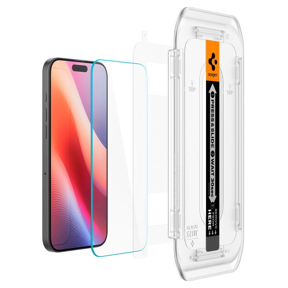 Spigen Glas.Tr 2-Pack iPhone iPhone 16 Pro Max / 17 Pro Max Clear - tempered glass screen protector - alternate view 3 | Mobilrise