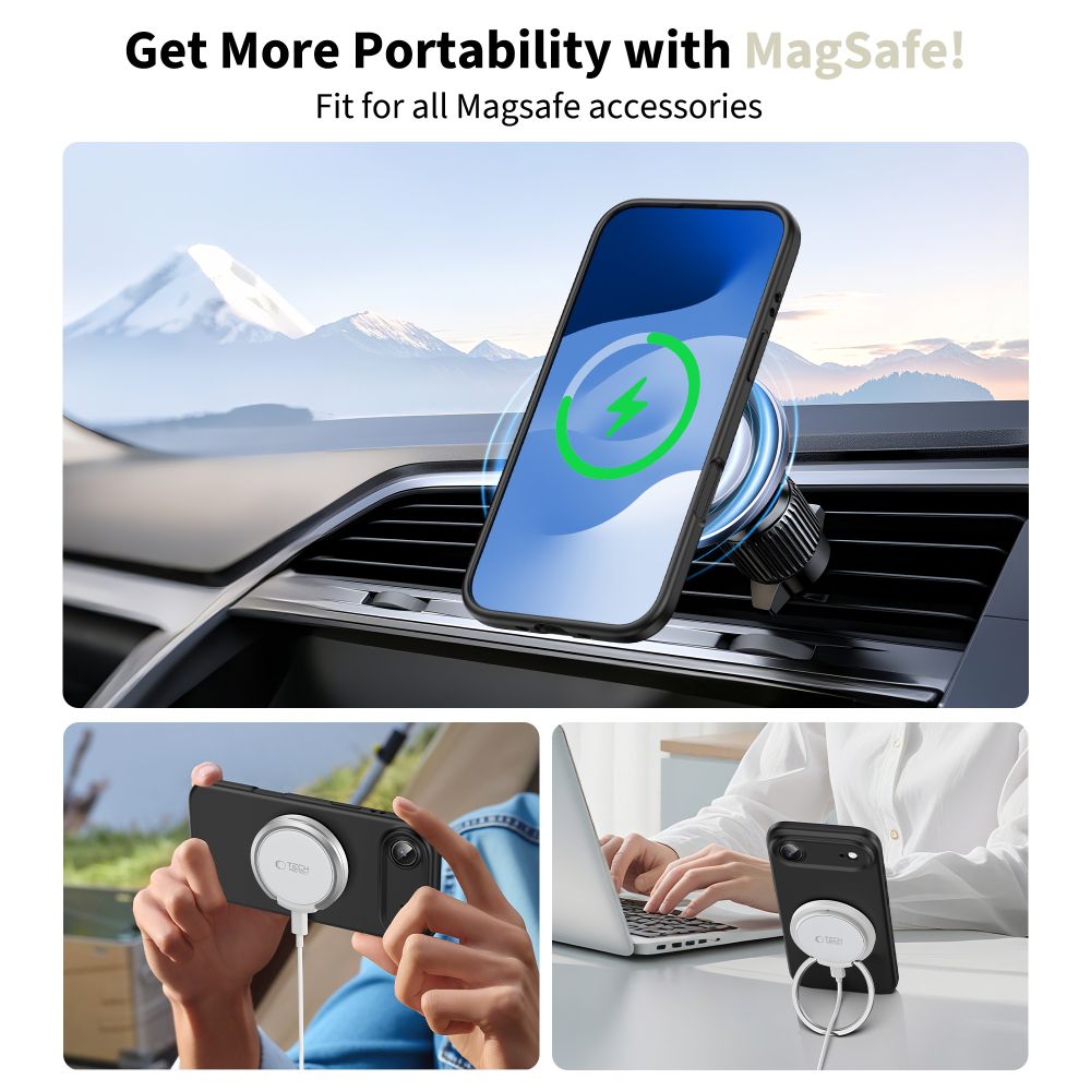 Tech-Protect Silicone Magsafe iPhone Air Black - phone case - alternate view 3 | Mobilrise