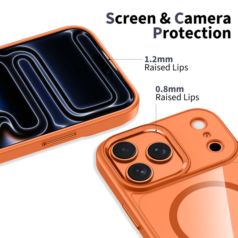 Tech-Protect Magmat Magsafe iPhone 17 Pro / 18 Pro Cosmic Orange/Clear - phone case - alternate view 3 | Mobilrise