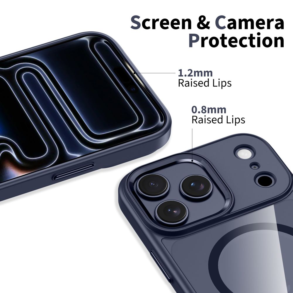 Tech-Protect Magmat Magsafe iPhone 17 Pro Max / 18 Pro Max Deep Blue/Clear - phone case - alternate view 3 | Mobilrise