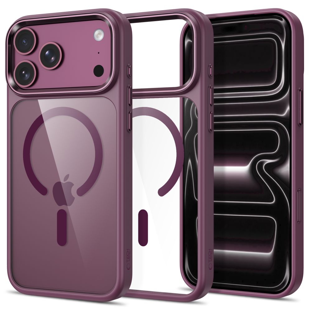 Tech-Protect Magmat Magsafe Cc iPhone 17 Pro / 18 Pro Dark Cherry/Clear - phone case | Mobilrise
