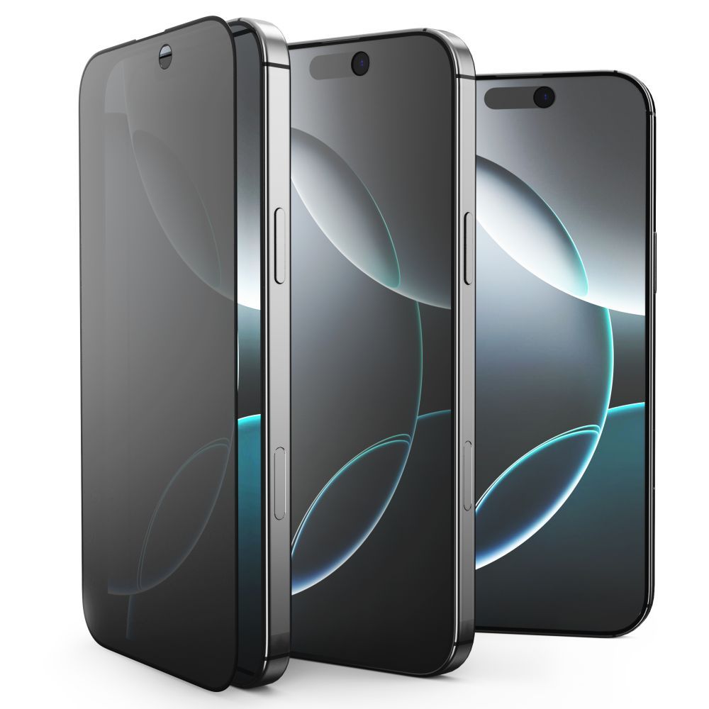 Tech-Protect Quick Set Spy+ 2-Pack iPhone 16 Pro / 17 / 17 Pro Privacy - tempered glass screen protector - alternate view 4 | Mobilrise