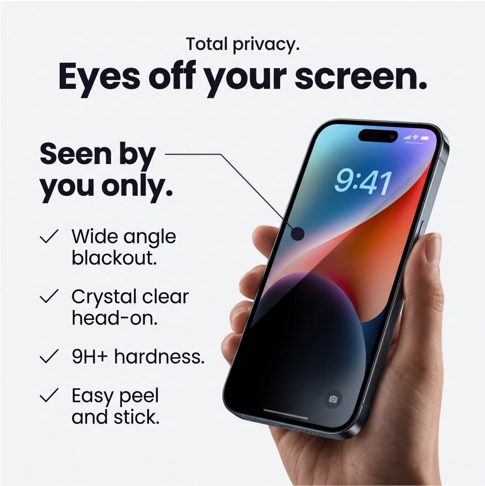 Tech-Protect Glass Spy+ 2-Pack iPhone 17 Pro / 18 Pro Privacy - alternate view 5 | Mobilrise