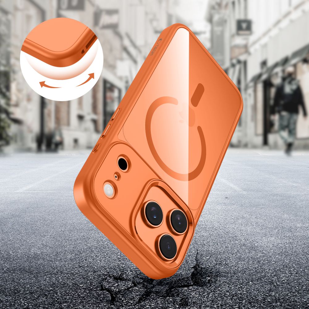 Tech-Protect Magmat Magsafe iPhone 17 Pro / 18 Pro Cosmic Orange/Clear - phone case - alternate view 5 | Mobilrise