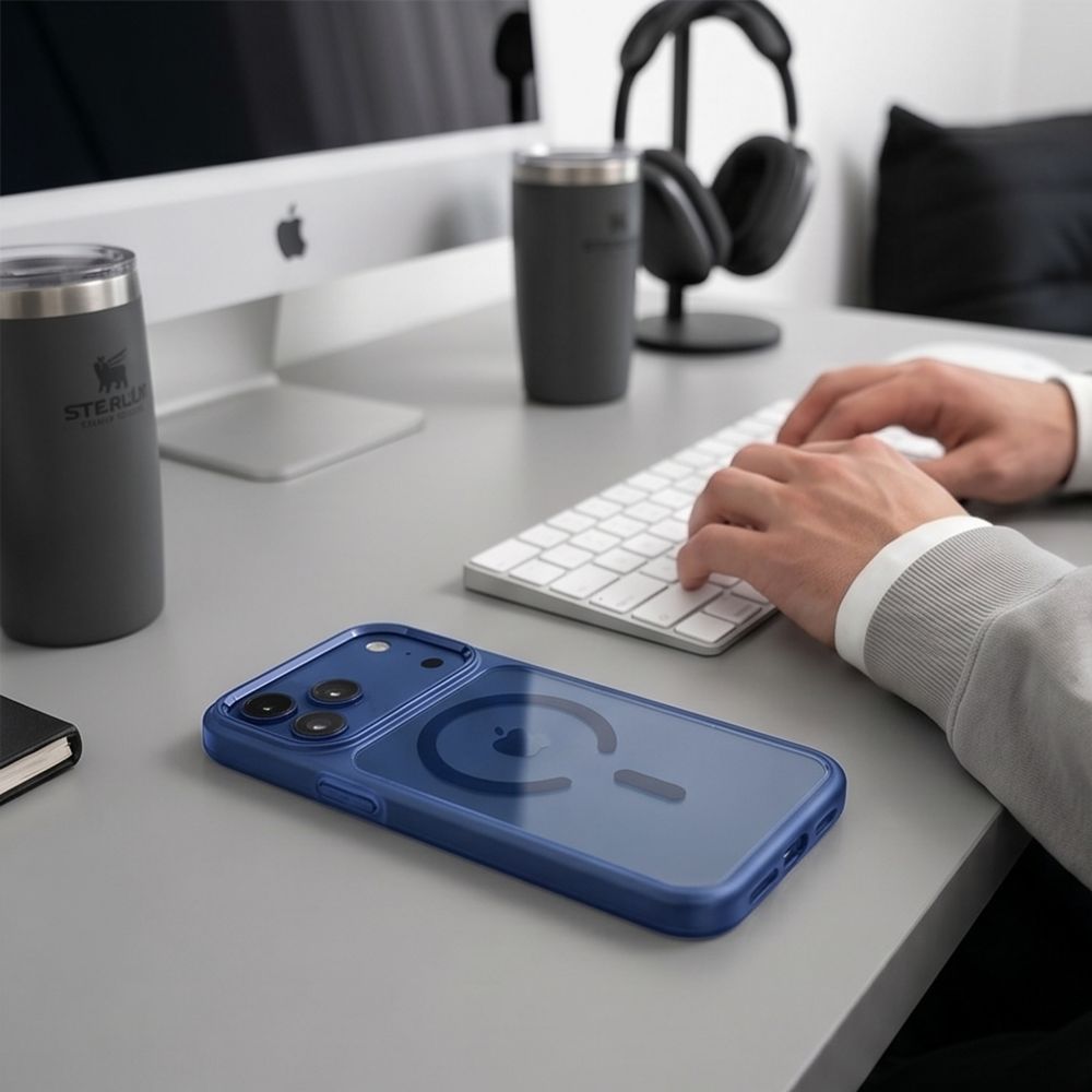 Tech-Protect Magmat Magsafe Cc iPhone 17 Pro Max / 18 Pro Max Deep Blue/Clear - phone case - alternate view 6 | Mobilrise