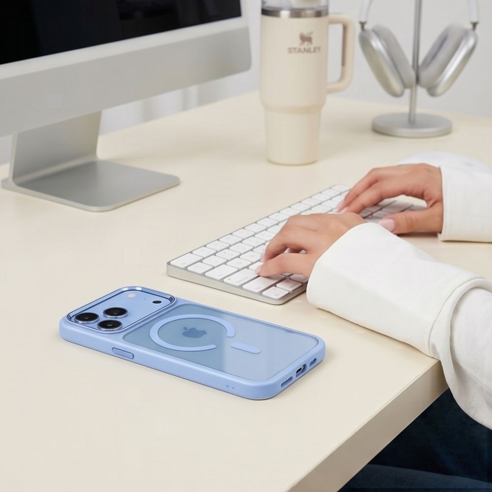 Tech-Protect Magmat Magsafe Cc iPhone 17 Pro Max / 18 Pro Max Light Blue/Clear - phone case - alternate view 6 | Mobilrise