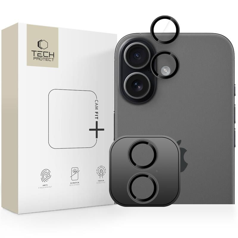 Tech-Protect Camring Fit+ Iphone 16 / 16 Plus / 17 Noir