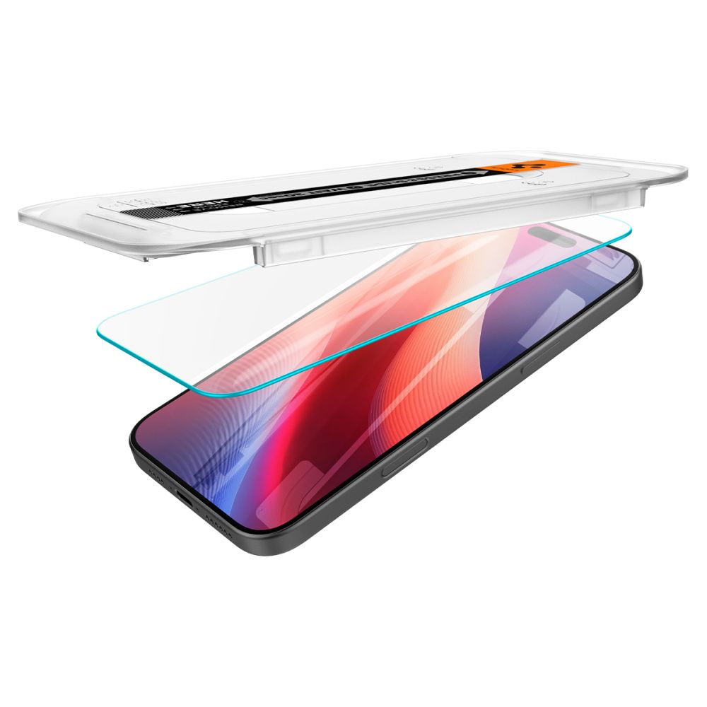 Spigen Glas.Tr 2-Pack iPhone iPhone 16 Pro Max / 17 Pro Max Clear - tempered glass screen protector - alternate view 6 | Mobilrise
