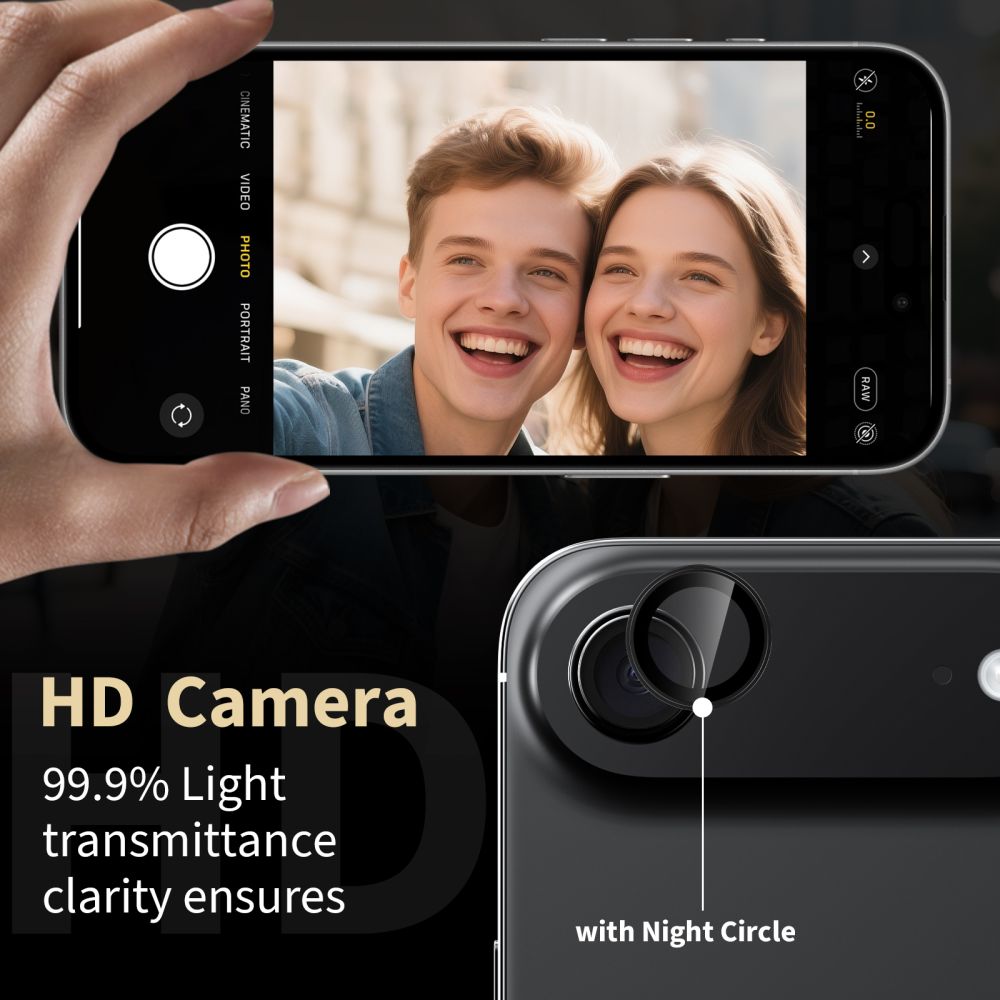 Tech-Protect Camring Fit+ iPhone Air Clear - camera lens protector - alternate view 4 | Mobilrise