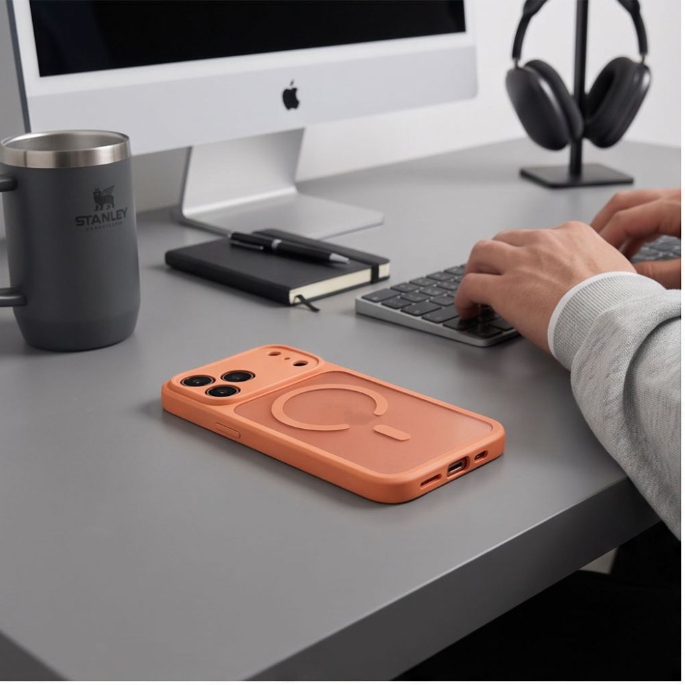 Tech-Protect Basicmag Magsafe iPhone 17 Pro / 18 Pro Matte Cosmic Orange - phone case - alternate view 6 | Mobilrise