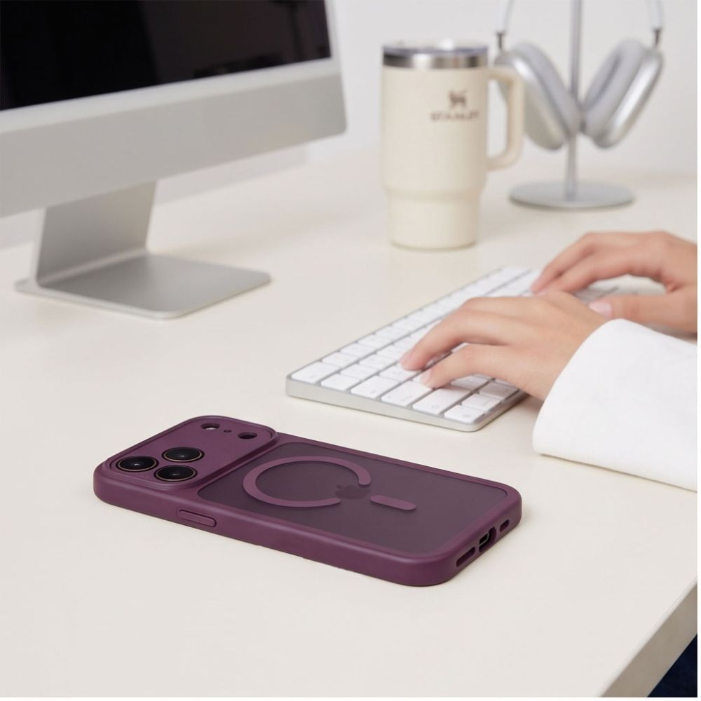 Tech-Protect Basicmag Magsafe iPhone 17 Pro Max / 18 Pro Max Matte Dark Cherry - phone case - alternate view 7 | Mobilrise