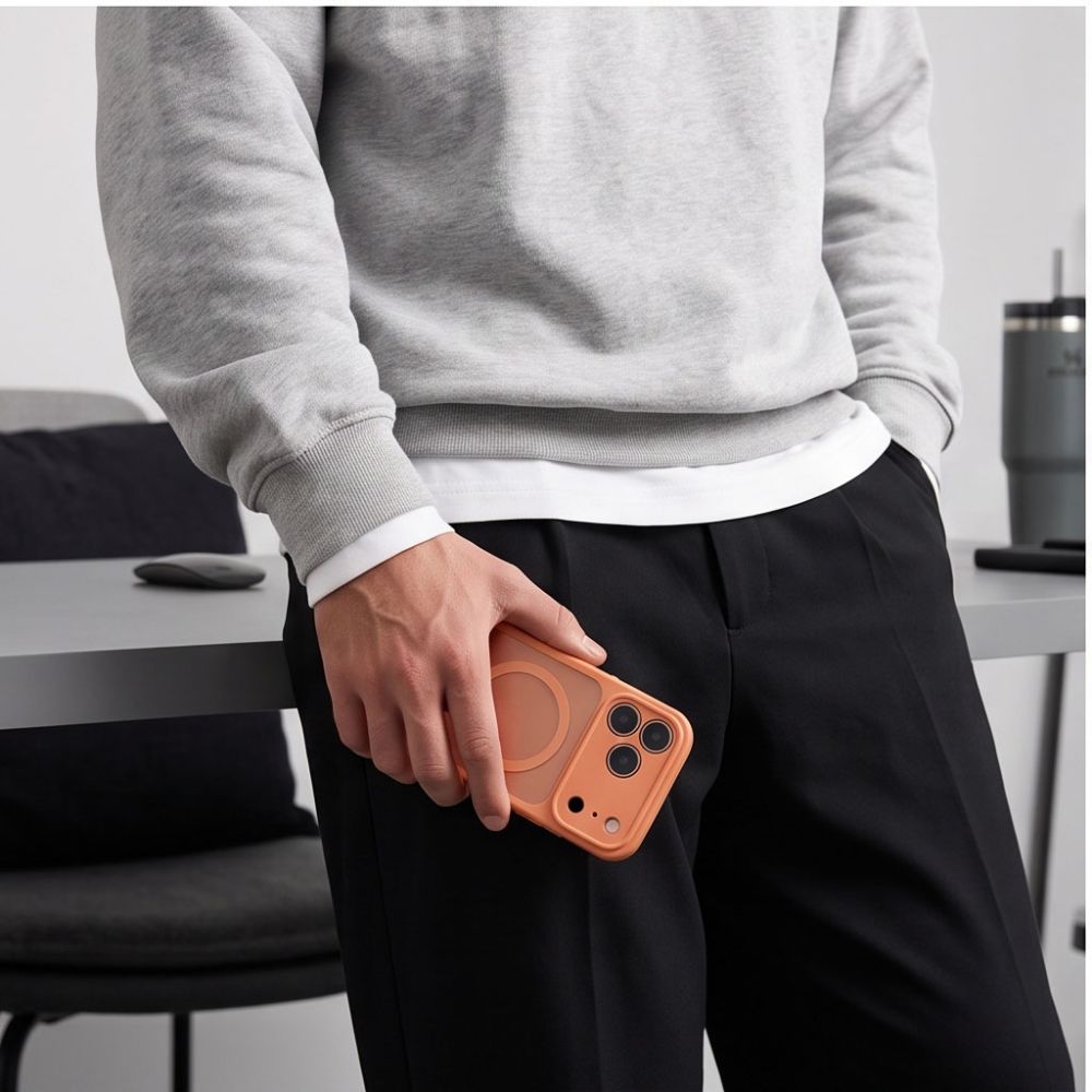 Tech-Protect Basicmag Magsafe iPhone 17 Pro Max / 18 Pro Max Matte Cosmic Orange - phone case - alternate view 8 | Mobilrise