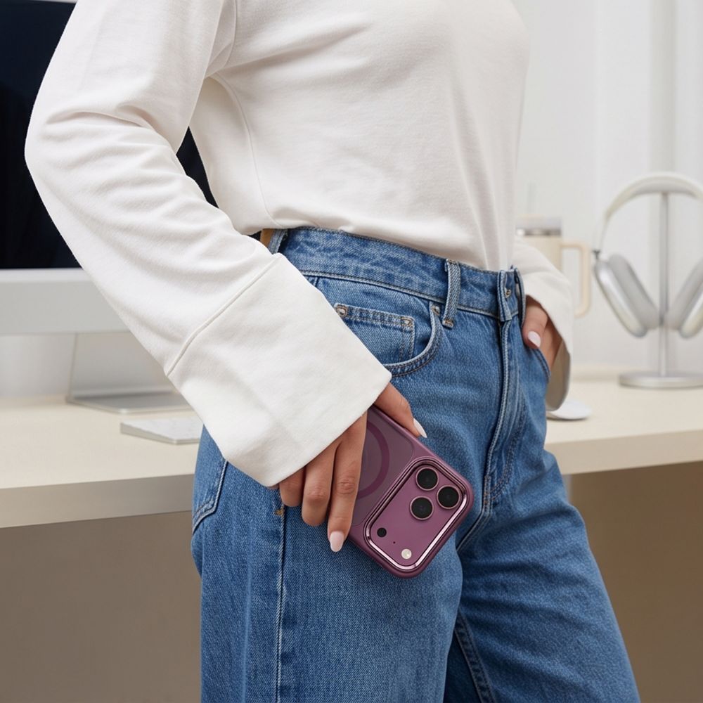 Tech-Protect Magmat Magsafe Cc iPhone 17 Pro Max / 18 Pro Max Dark Cherry/Clear - phone case - alternate view 8 | Mobilrise