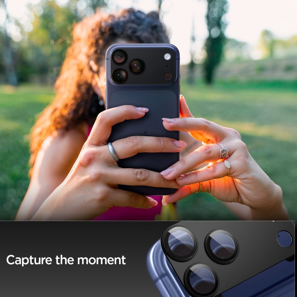 Spigen Optik Pro XL "EZ Fit" Camera Protector iPhone 17 Pro Max Black - alternate view 9 | Mobilrise