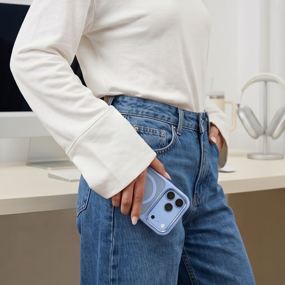 Tech-Protect Magmat Magsafe Cc iPhone 17 Pro / 18 Pro Light Blue/Clear - phone case - alternate view 8 | Mobilrise