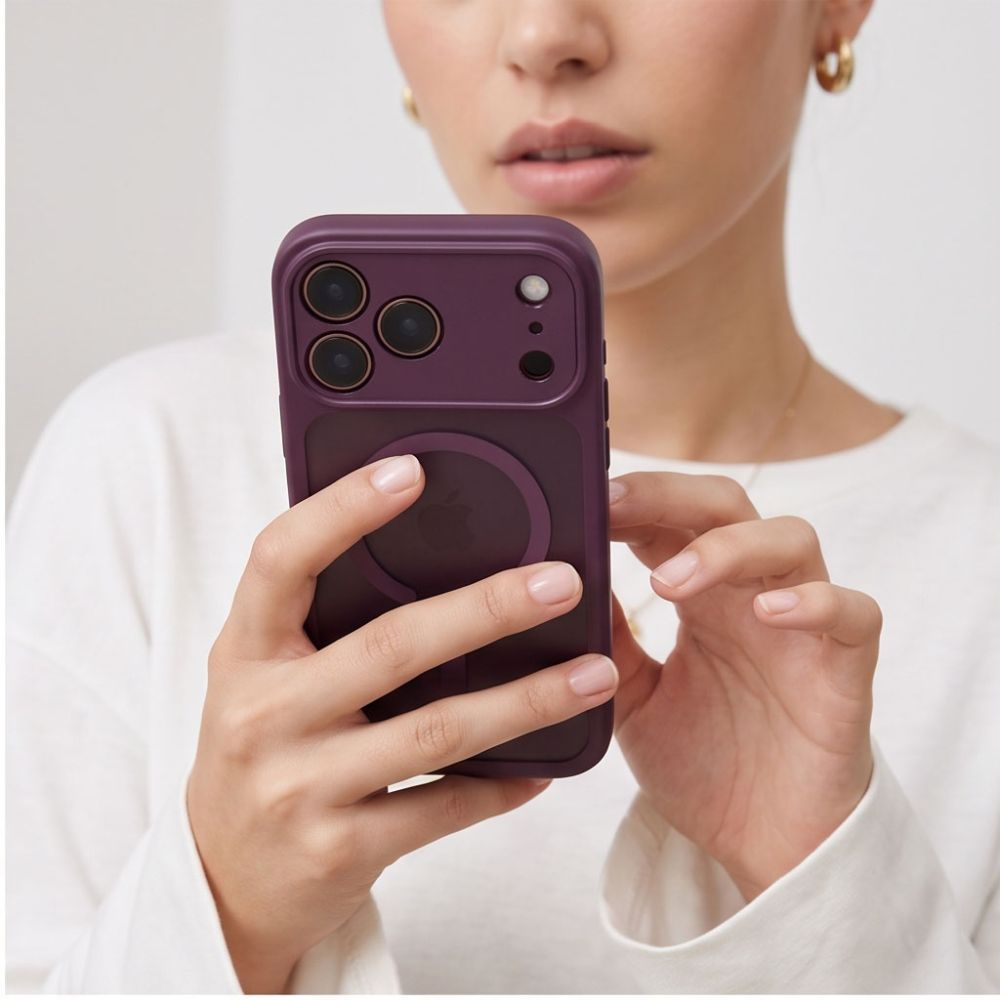 Tech-Protect Basicmag Magsafe iPhone 17 Pro Max / 18 Pro Max Matte Dark Cherry - phone case - alternate view 8 | Mobilrise