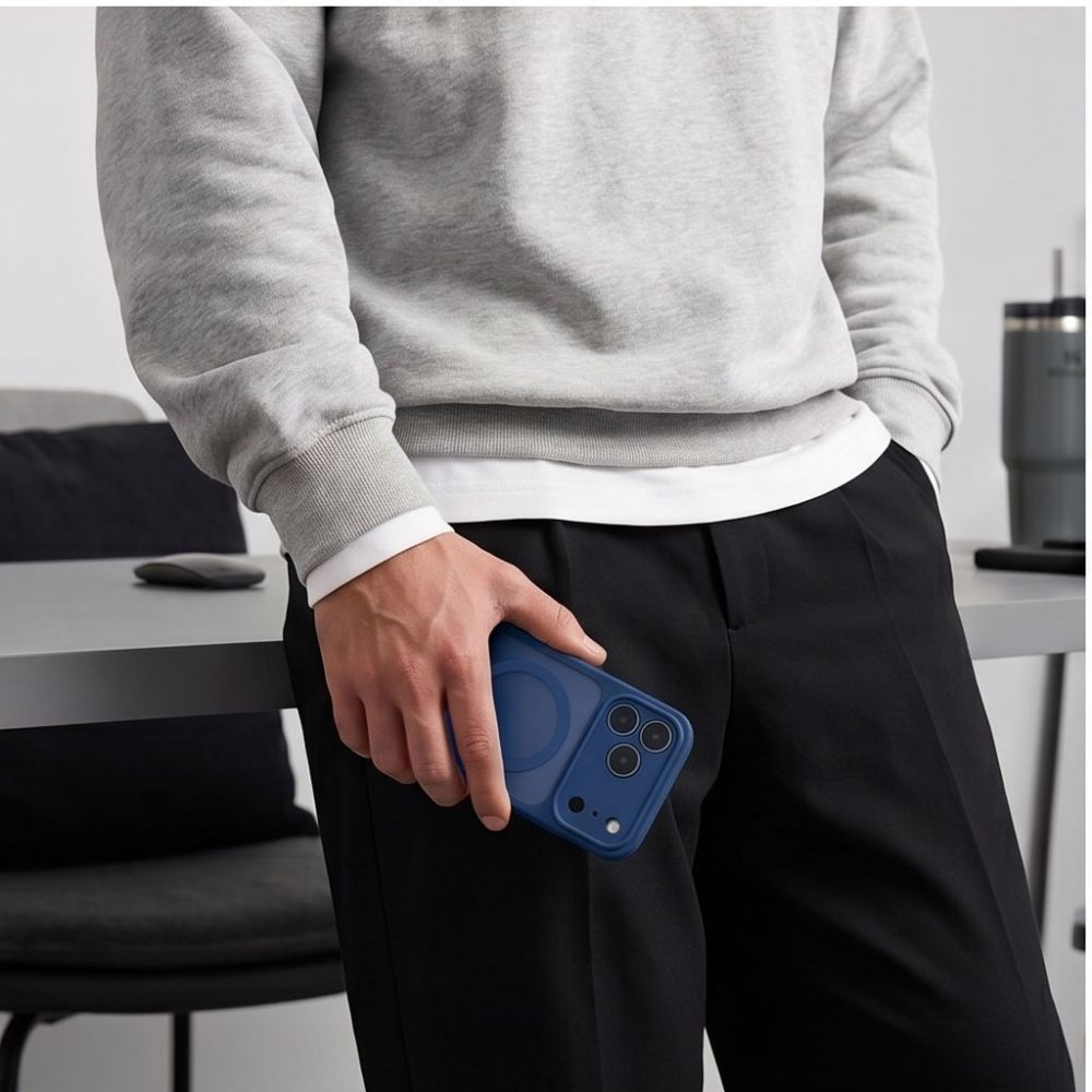 Tech-Protect Basicmag Magsafe iPhone 17 Pro Max / 18 Pro Max Matte Deep Blue - phone case - alternate view 8 | Mobilrise