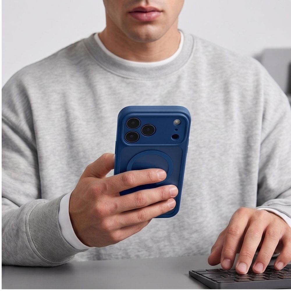 Tech-Protect Basicmag Magsafe iPhone 17 Pro / 18 Pro Matte Deep Blue - phone case - alternate view 8 | Mobilrise