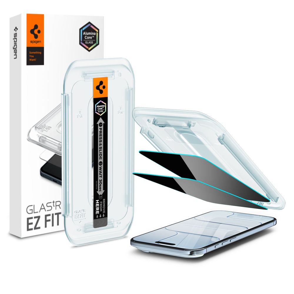 Spigen Glas.Tr Panzerglas 2er-Pack für iPhone Air – Privacy